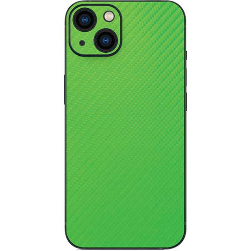 Green Carbon Fiber Specialty Material iPhone 13 Skin
